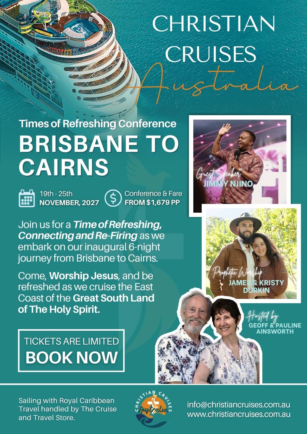 Times of Refreshing conference November 2027 — Brisbane to Cairns